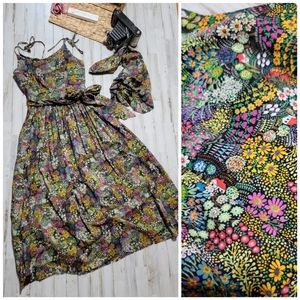 Vintage Wilderberry Haus Floral Midi Dress